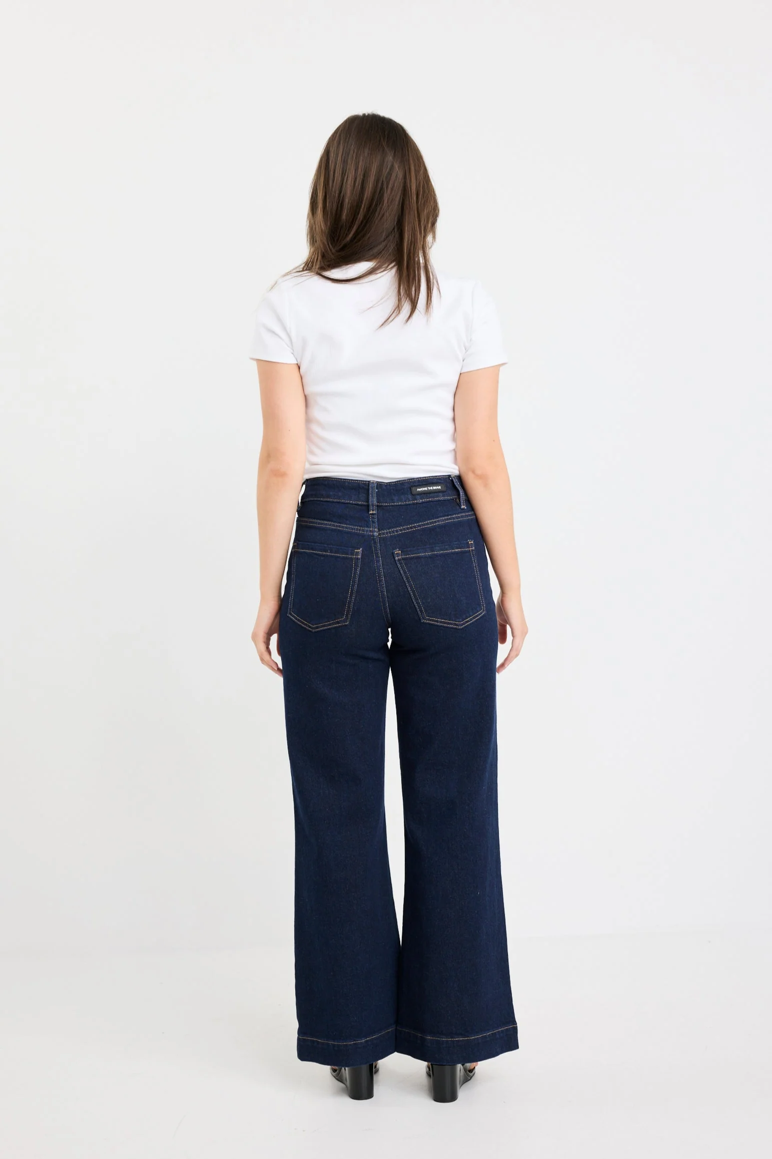 Zoey Indigo Petite High Rise Wide Leg Pocket Jean - Image 3