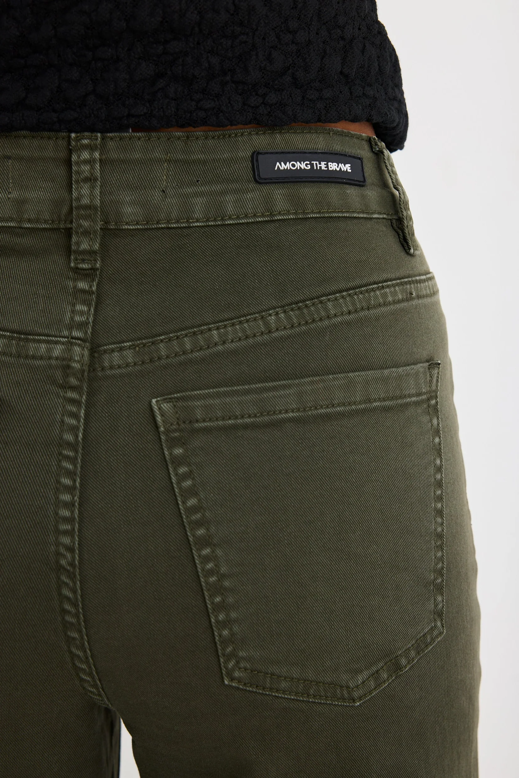 Zoey Dark Khaki High Rise Wide Leg Pocket Jean - Image 6