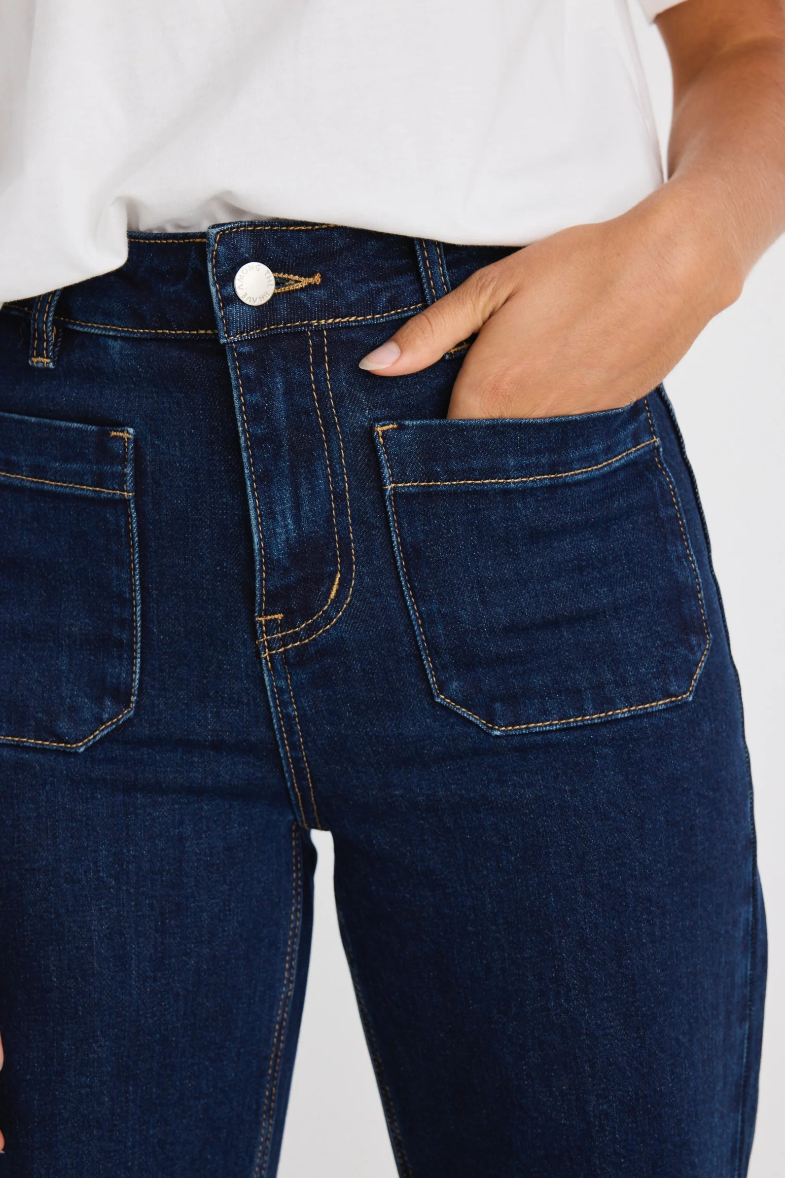 Zoey Indigo High Rise Wide Leg Pocket Jean - Image 5