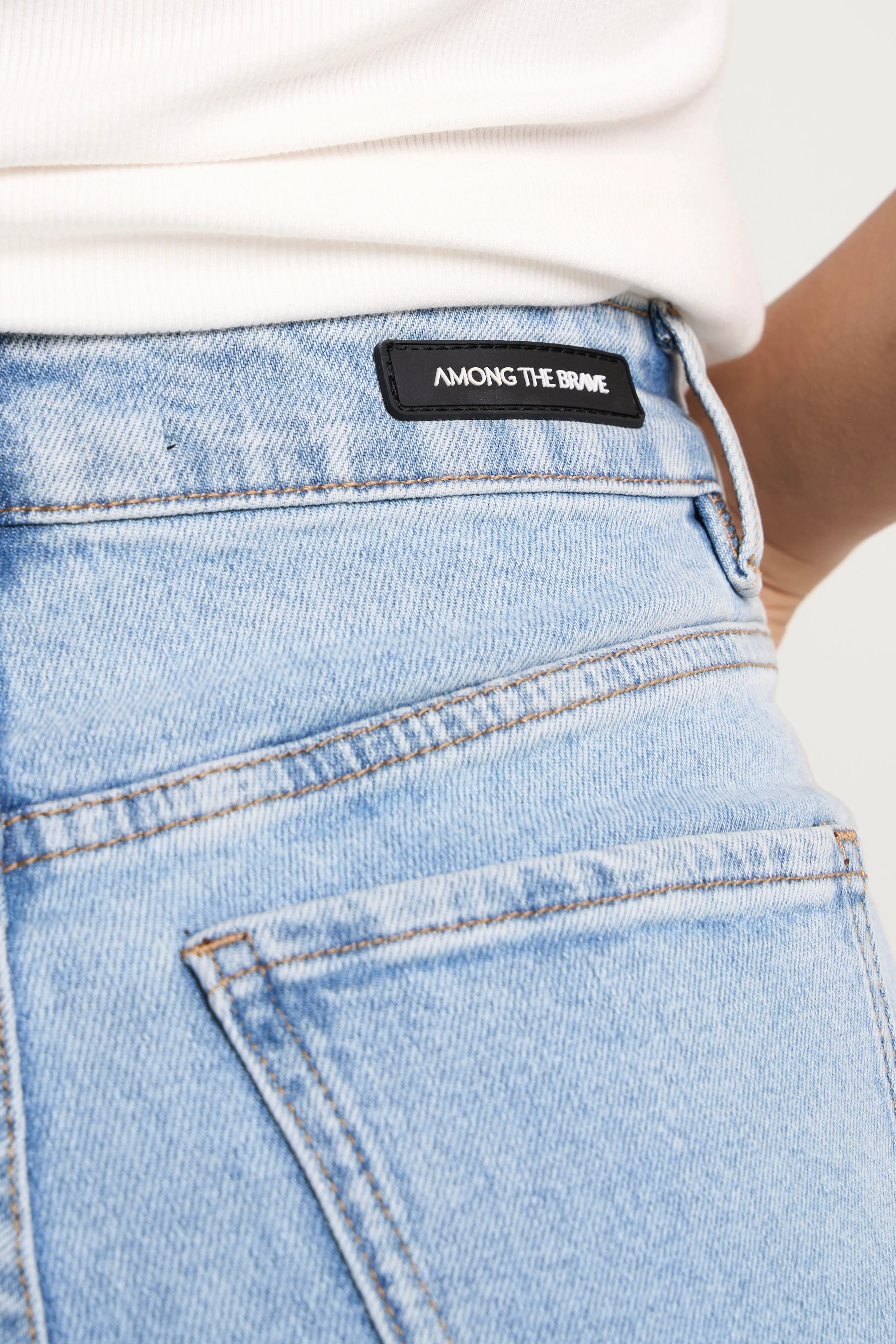 Zoey Light Blue High Rise Wide Leg Pocket Jean - Image 4