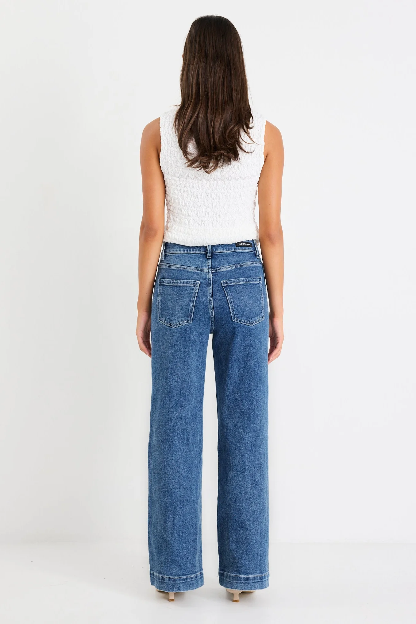 Zoey Mineral Blue High Rise Wide Leg Pocket Jean - Image 4