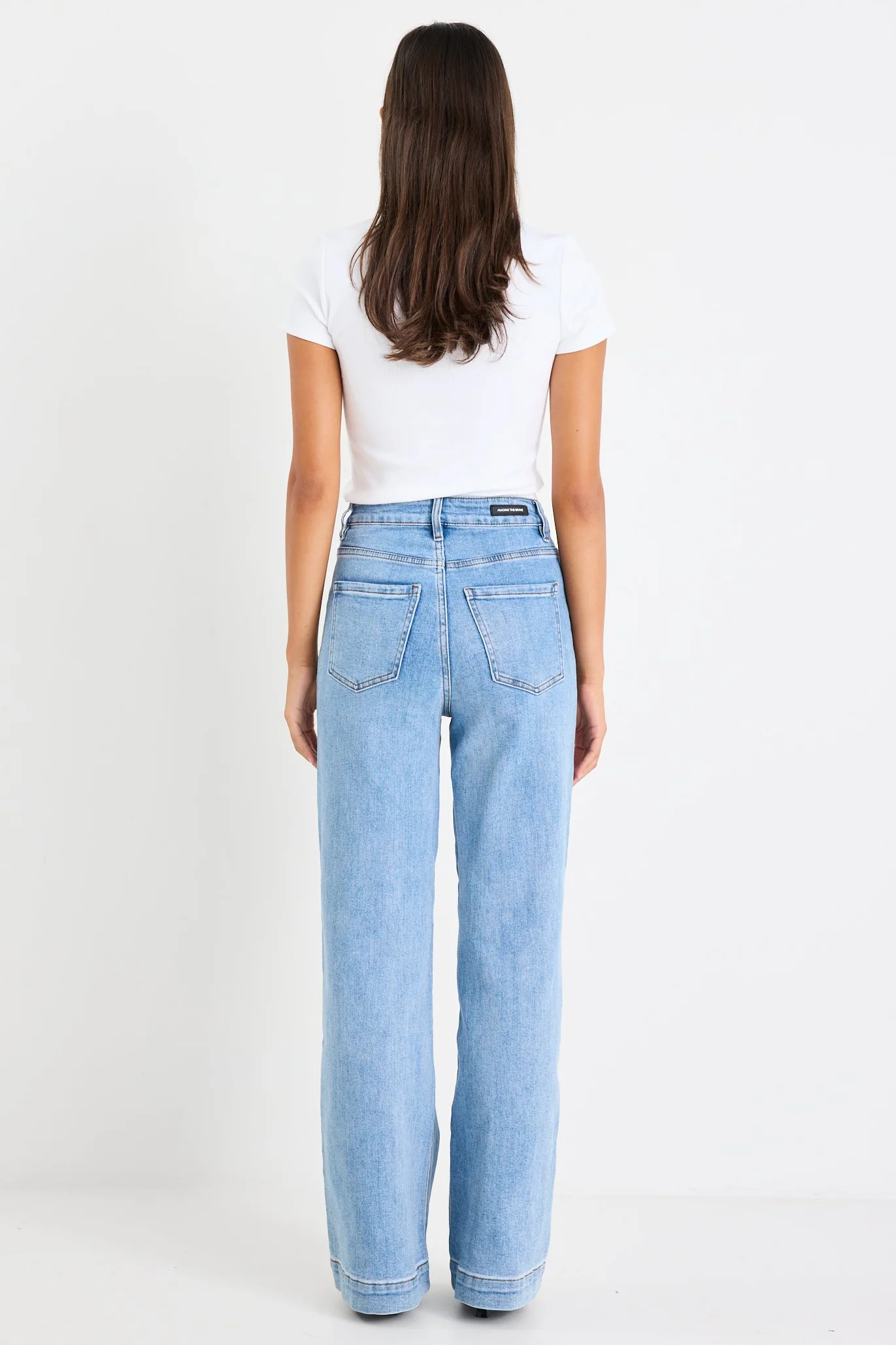Zoey Signature Blue High Rise Wide Leg Pocket Jean - Image 4