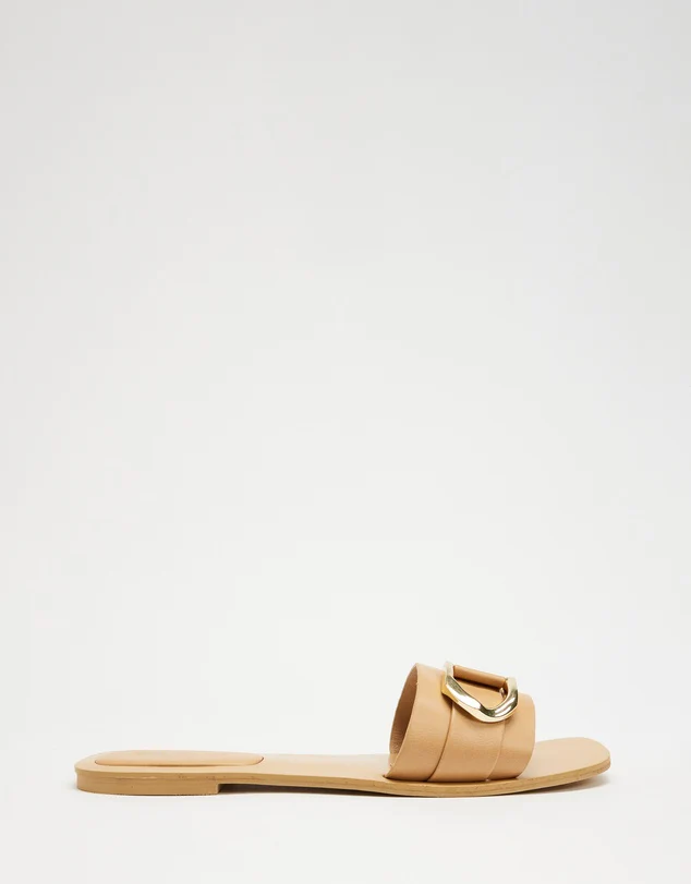 Zoia Desert Gold Buckle Slide - Image 2